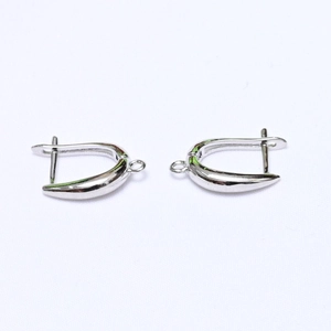Dormeuses classiques plaquées argent avec anneau fermé pour la création de bijoux DIY