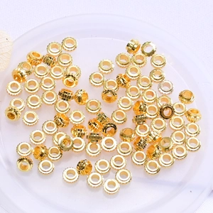 14K Gold Filled Copper Gear Wheel Spacer Beads DIY Jewelry Making Round Metal Beads For Bracelet Necklace Making Findings