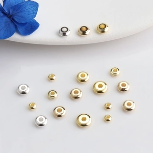Cuentas Separadoras de Cobre Forma de OVNI Baño de Oro 14K 18K Plata Cuentas Sueltas para Joyería DIY Pulsera