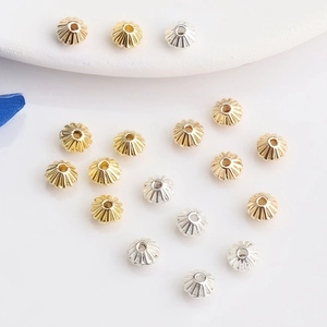 Perline Distanziatrici in Rame a Forma di Rombo Placcate Oro 14K 18K per Creazione Gioielli DIY Bracciale Collana