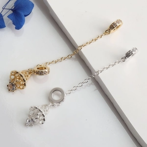 Gold- und Silber-Quastenkette mit Zirkonia-Schmetterling für DIY-Schmuckherstellung