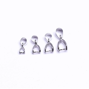 Kupfer Metall Pinch Bails Für DIY Schmuckherstellung Halskette Anhänger Verschlüsse Silber Gold Weiß K Galvanisiert Zubehör