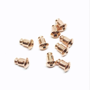 8er-Set kugelform Ohrringverschlüsse aus 14k Gold mit polierter Roségold-Beschichtung