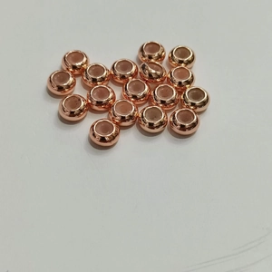 Επίχρυσο 14K ροζ χρυσό χάντρες σιλικόνης για DIY δημιουργία κοσμημάτων και αξεσουάρ
