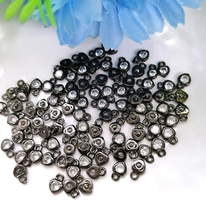 Lot de pendentifs cœur noir avec oxydes de zirconium pour la création de bijoux DIY