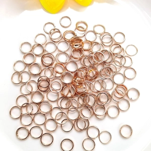 Bulk roségoud vergulde open buigringen voor het maken van doe-het-zelf sieraden