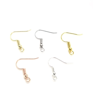 14K vergoldete Ohrhaken in verschiedenen Metallfarben für DIY-Schmuckherstellung