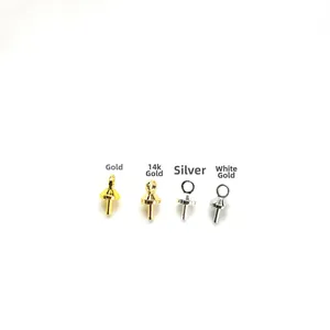 Ganci a tazza da 3mm placcati oro 14K per gioielli fai-da-te in quattro colori metallici