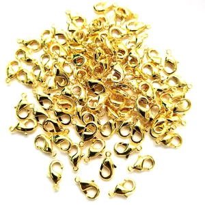 Bulk 14k gold plated lobster clasps for handmade necklace and bracelet jewelry making