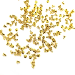 Œillets et rivets en métal plaqué or 14K en vrac pour la fabrication de bijoux DIY et cuir