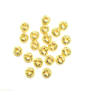 Detailed 14k gold-filled twisted rope spacer beads for DIY jewelry making sets