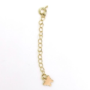 Chaîne d'extension plaquée or 14k avec fermoir à ressort et pendentif papillon pour DIY