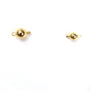 Fermoirs magnétiques sphériques en or 14k pour la création de colliers et bracelets