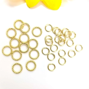 Metal Twisted Closed Jump Rings For DIY Jewelry Making Gold Silver Plated Color Retention Handmade Jewelry Findings Connectors Accessories
