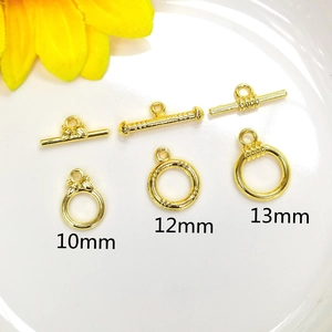 Χρυσά κουμπώματα toggle 14k gold-filled σε 10mm, 12mm και 13mm για κατασκευή κοσμημάτων