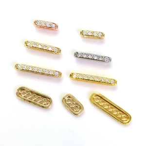 Distanziatori in oro 14K con zirconi per la creazione di gioielli a più file