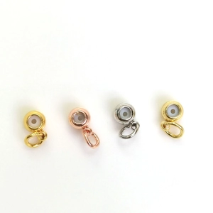 Cuentas ajustables de oro de 14k con silicona para creación de joyas DIY en cuatro colores