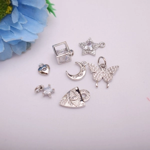 Collection of 14K gold plated butterfly, star and moon charms for DIY jewelry making