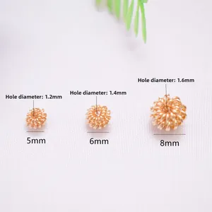 14K gold filled spiral spring beads in 5mm, 6mm, 8mm sizes for DIY jewelry making