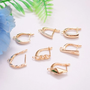 Divers crochets de boucles d'oreilles en U remplis d'or 14K et accessoires DIY