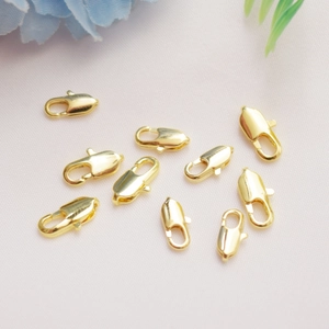 Polished 14K gold filled brass lobster clasp for DIY jewelry bracelet connections
