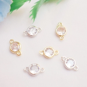 Perles d'espacement rondes remplies d'or 14K avec zircon pour création de bijoux
