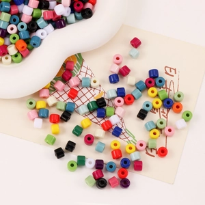 Colorful acrylic barrel beads for DIY bracelets and necklaces jewelry making