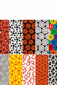 Macrodetail van diverse kleurrijke sportbal kralen voor DIY sieraden en handgemaakte armbanden