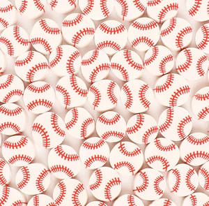 Platte weergave van baseball polymeerkralen voor doe-het-zelf sieraden en sleutelhangers