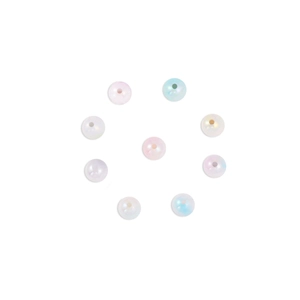 Mixed candy colors acrylic round beads with pearlescent finish for DIY jewelry making