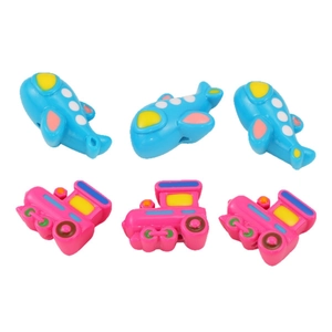 Colorful acrylic airplane and train beads for DIY jewelry making and handmade crafts