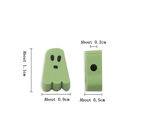 Dettaglio perline fantasma verde chiaro per gioielli fai da te con misure dimensionali