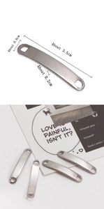 Gepolijste gebogen roestvrijstalen connector bar met dubbele gaten voor DIY sieraden
