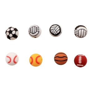 Cuentas de pelotas deportivas variadas para crear pulseras y collares artesanales