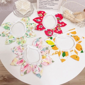 Sunflower petal pet collars in floral, lucky cat, and lemon patterns for cats and dogs