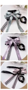 Adjustable pet harness set with lace bows and Just For You lettering in three colors
