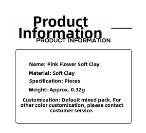 Spécifications des perles fleurs en pâte polymère rose de 0,32g pour bijoux DIY