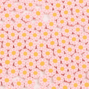 Perles en Vrac en Pâte Polymère Fleur Rose pour la Fabrication de Bijoux DIY Bracelet Collier Artisanat Fait à la Main