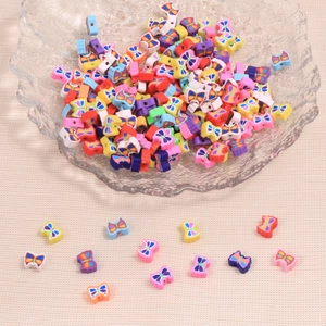 Colorful butterfly polymer clay beads for DIY jewelry making such as bracelets and necklaces