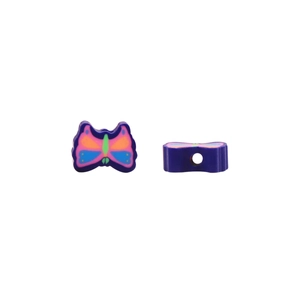 Handmade colorful polymer clay butterfly beads for DIY jewelry making with side hole