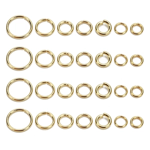 Gouden roestvrijstalen buigringen set in verschillende maten voor DIY sieraden