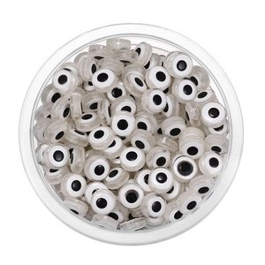 Perles oeil maléfique en acrylique pour création de bijoux DIY sur plateau