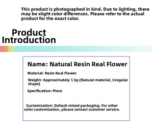 Specifications of natural resin real flower charms for DIY jewelry making and accessories