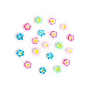 Perles de fleurs de frangipanier en pâte polymère pour bijoux DIY et décoration d'ongles