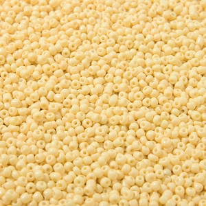 Perline di semi giallo crema per gioielli fai da te e distanziatori macaron rotondi