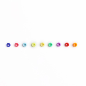 Set di 9 perline cilindriche in acrilico colorato per la creazione di gioielli fai da te