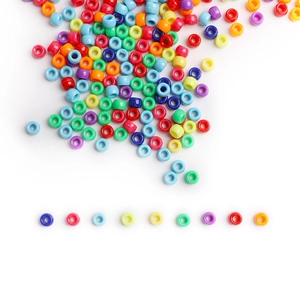 Set di perline cilindriche colorate in acrilico per creazione di gioielli fai da te e artigianato