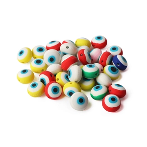Perles mauvais oeil en argile polymère pour la création de bijoux DIY et de colliers
