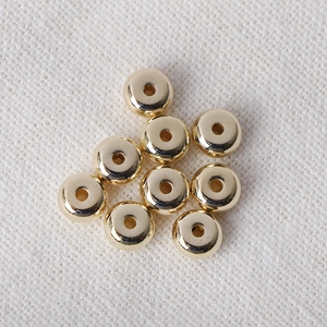 Flat gold CCB spacer beads for DIY jewelry making of bracelets and necklaces