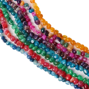 Unregelmäßige Naturstein Perlen Polierte Kies Chips Strang Für DIY Schmuckherstellung Halsketten Armbänder Handgefertigtes Material Zubehör
